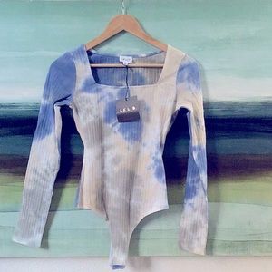 Tie-dye scoop neck Bodysuit